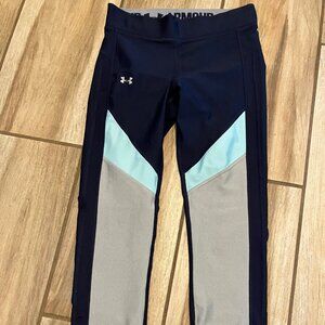 Barely Worn Armour Leggings Size Small Navy/Light Blue Grey